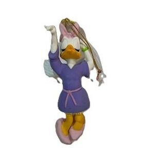 1993 Disney Grolier Daisy Duck Angel Ornament Purple Dress Christmas Magic Vinta